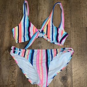 Stripped bikini set